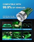 Marsauto Green LED Light Bulbs for Cars (10-Pack)