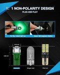 Marsauto Green LED Light Bulbs for Cars (10-Pack)