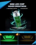 Marsauto Green LED Light Bulbs for Cars (10-Pack)