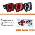 LED Brake Hitch Light with US Flag Design