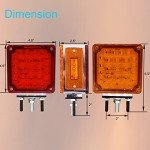 Dual-Face Amber/Red LED Trailer Light Set