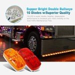 PartsAm 14x LED Trailer Marker Lights Set
