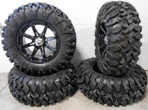 MSA Black Diesel ATV Wheels & EFX MotoClaw Tires Bundle