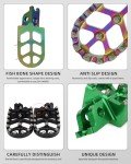 JFG Racing CNC Dirt Bike Foot Pegs - Green