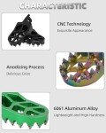 JFG Racing CNC Dirt Bike Foot Pegs - Green