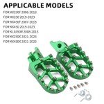 JFG Racing CNC Dirt Bike Foot Pegs - Green