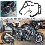 Black Steel Crash Bars for Suzuki GSX-S 750