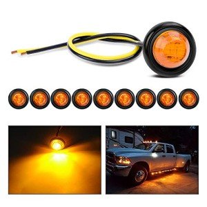 Nilight 10 PCS Amber Round LED Marker Lights
