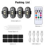4PCS Wireless LED Strobe Lights with Remote Control