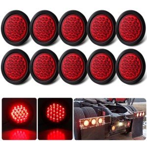 10-Pack Red 4" LED Trailer Tail Lights