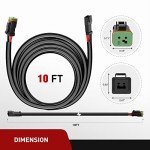 Nilight 16AWG Wiring Harness Extension Kit (2-Pack)