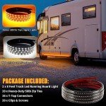 LED Running Board Lights - Amber & White Set