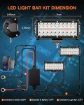 7" LED Light Bar Kit with Rocker Switch