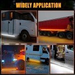 LED Running Board Lights - Amber & White Set