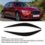 Glossy Black Headlight Eyelid Trim for Infiniti Q50