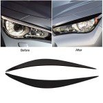 Glossy Black Headlight Eyelid Trim for Infiniti Q50