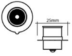 P15s 25W Headlight Bulbs for Scooter & ATV (2-Pack)