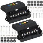 CheeMuii 2-Pack Weatherproof 7-Pin Trailer Junction Box