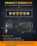 NAOEVO 6in 50W LED Light Bar - 2 Pcs