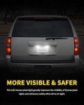 Bright White LED License Plate Lights for Chevy GMC