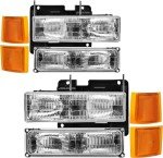 REINKO Headlight Assembly for 94-98 Chevy Silverado