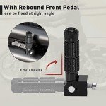 Lirun Folding Foot Pegs for Motorcycles, 8mm Bolts