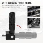Lirun Folding Foot Pegs for Motorcycles, 8mm Bolts