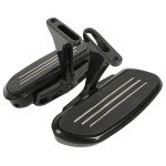 XFMT Black Passenger Footboard for Harley Motorcycles