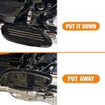 XFMT Black Passenger Footboard for Harley Motorcycles