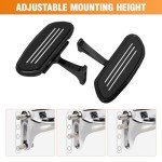 XFMT Black Passenger Footboard for Harley Motorcycles