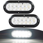 LED Trailer Lights Kit - 2 Oval Tail Lights
