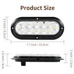 LED Trailer Lights Kit - 2 Oval Tail Lights