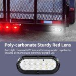 LED Trailer Lights Kit - 2 Oval Tail Lights