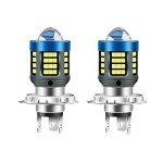 Bright White H4 LED Headlight Bulbs - 2 Pack