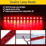 Red 17-Inch LED Trailer Light Bar for Vehicles