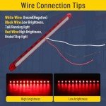 Red 17-Inch LED Trailer Light Bar for Vehicles