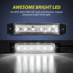 Nilight 10PCS 6LED White LED Side Marker Lights