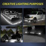 Nilight 10PCS 6LED White LED Side Marker Lights