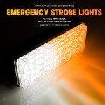 BooYu Rechargeable LED Strobe Lights with Magnetic Base