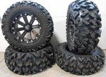 MSA Black Kore 14" ATV Wheels & Tires Bundle