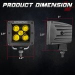 Yellow 100W LED Cube Lights - 2 Pack