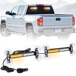 AINBIN 24 LED Amber White Emergency Strobe Lights
