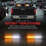 AINBIN 24 LED Amber White Emergency Strobe Lights