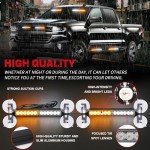 AINBIN 24 LED Amber White Emergency Strobe Lights