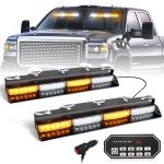 HLauto 604N Amber White Emergency Strobe Light Bar