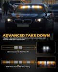 HLauto 604N Amber White Emergency Strobe Light Bar