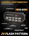 HLauto 604N Amber White Emergency Strobe Light Bar