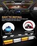 HLauto 604N Amber White Emergency Strobe Light Bar