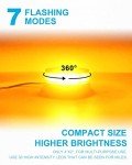 Amber Beacon Light for Vehicles - LED Safety Strobe