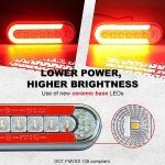 6-Inch Oval LED Boat Trailer Lights Set